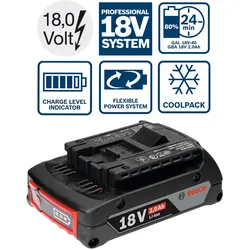 Bosch Akku GBA 18 Volt / 2,0 Ah M-B Professional - 1600Z00036