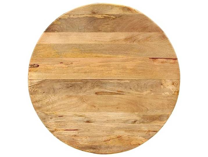 HKLGBVCR Esstisch, 110 x 78 cm, Mangoholz, massiv, Stahl