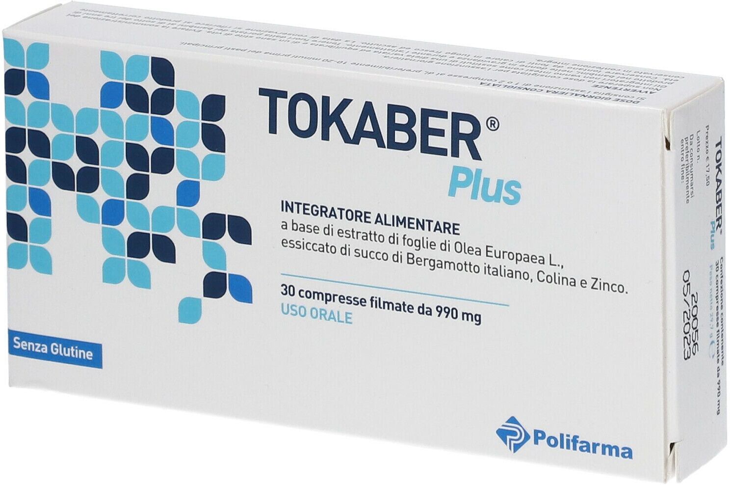 POLIFARMA SpA Polifarma, Tokaber Plus, 30 Compresse