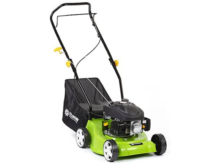 FIELDMANN Manueller Rasenmäher mit Benzin, 40 cm, Schnittbreite, 3 Positionen