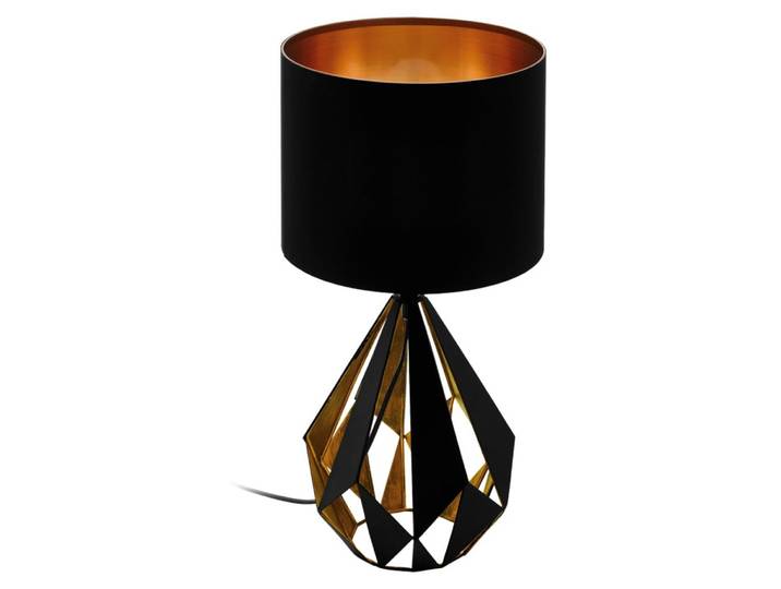 Lampe de table EGLO ''Carlton 5''\, E27\, acier\, noir/cuivre