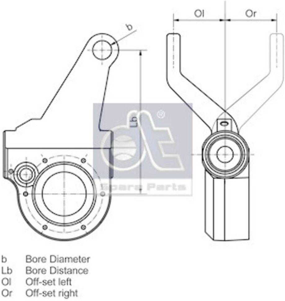 Gestängesteller, Bremsanlage DT Spare Parts 4.66480