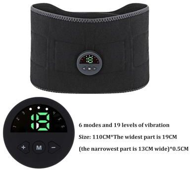 Uplift Essentials EMS Electric Muscle Stimulator & Abdominal Slimming Belt 6 Mode 19 Gear