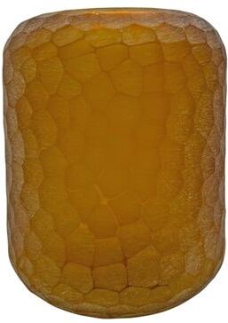 Bergamo Art Decorative Handmade Patterned Glass Vase - Light Pink/Amber
