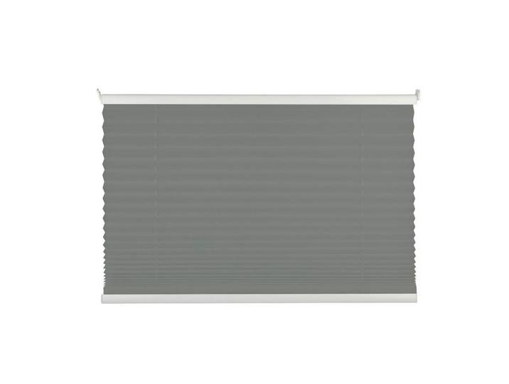 Homeware Plissee, Hellgrau, Textil, Uni, 80x210 cm, Länge universell einstellbar, Heimtextilien, Vorhänge, Plissees