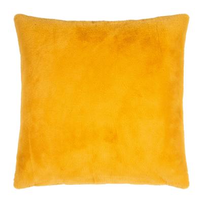 Dekokissen PAD "GAZELLE", gelb (mustard, unifarben), B:60cm L:60cm, Polyester, Dekokissen_Sitzkissen_Kissenhüllen, Samtweich mit edler Schimmer-Textur