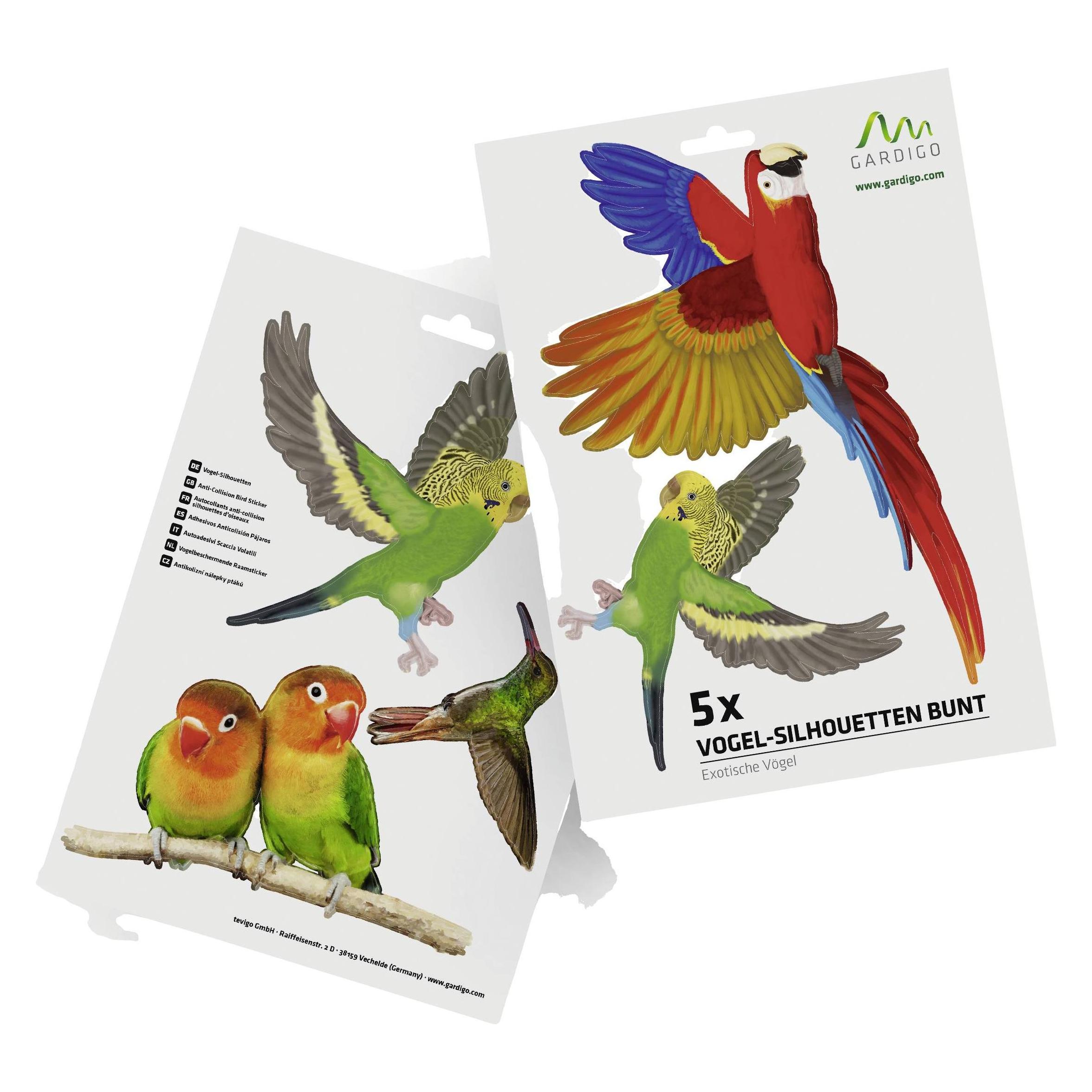 Gardigo Stickers Native Birds Fensteraufkleber Vogelbild (1000 ml) (60110)