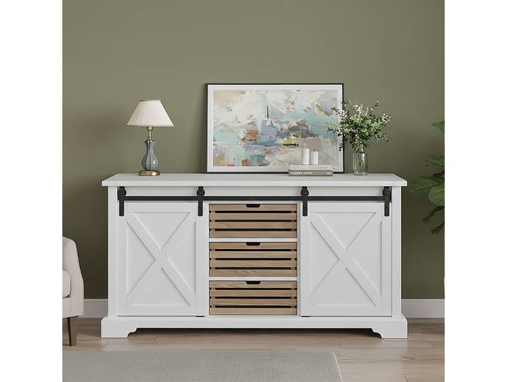 Sideboard 150 x 80 x 45cm Weiß