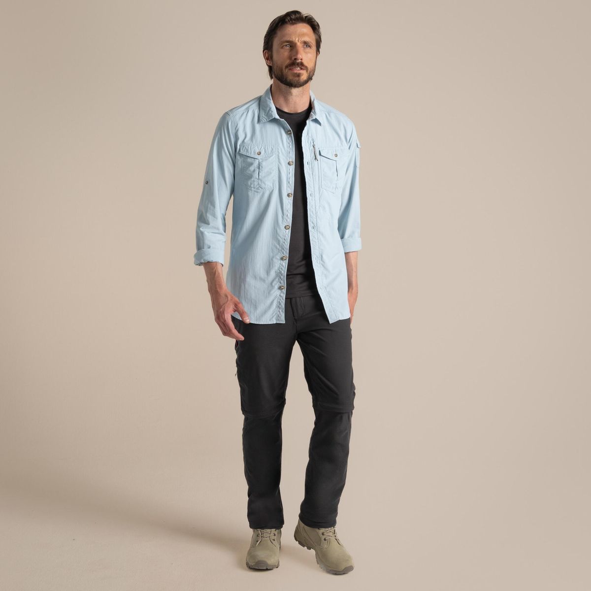 Craghoppers Nosilife Adventure Long Sleeved Shirt III niagara blue (255) L CMS709 255 70