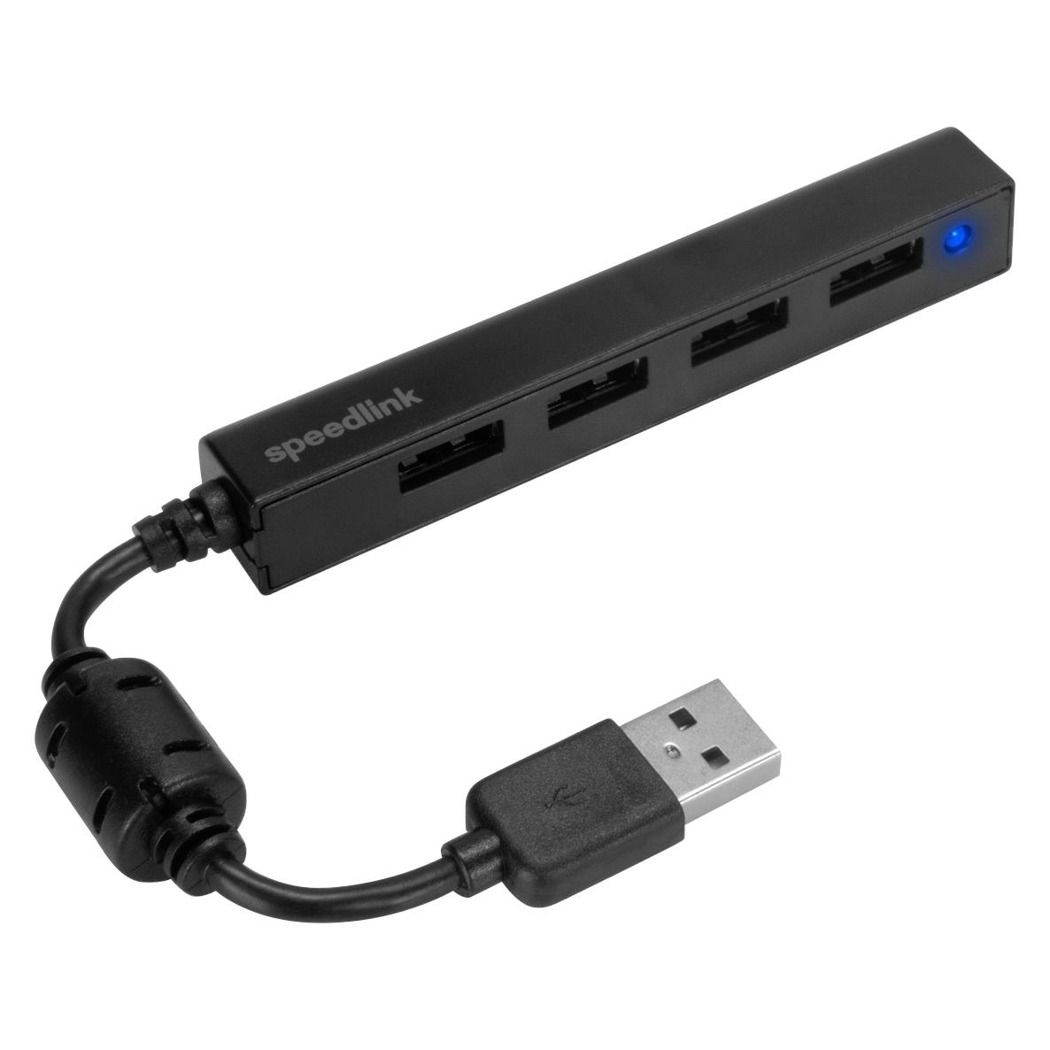 Speedlink Snappy Slim (USB-A, 4 Ports) (SL-140000-BK)