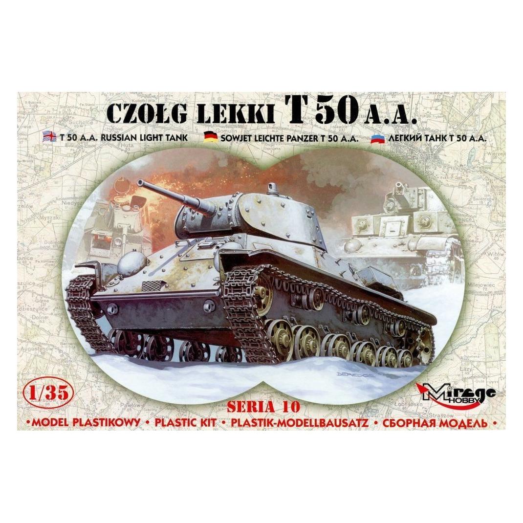 Mirage Hobby Leichter Panzer T 50 A.A mit Fotoätzteilen (35106)
