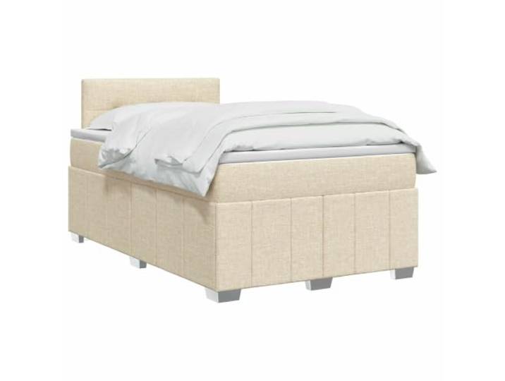 vidaXL Boxspringbett mit Matratze Creme 120 x 200 cm Stoff Passt die Unterstützung an deine gewünschte Höhe an, Beleuchte deinen Raum mit flexibler Beleuchtung, Bietet ausgewogene