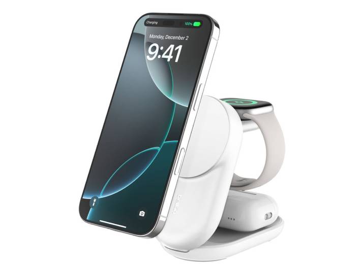 Belkin Qi2, Intérieure, USB, Recharge sans fil, 1,5 m, Blanc WIZ037KQWH