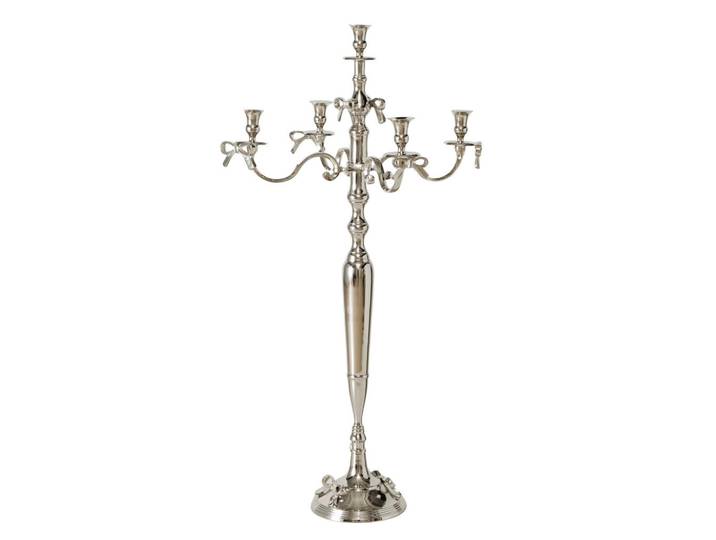 Kerzenhalter, Silberfarben, Metall, 57x105x57 cm, zum Stellen, Dekoration, Kerzen & Kerzenhalter, Kerzenständer