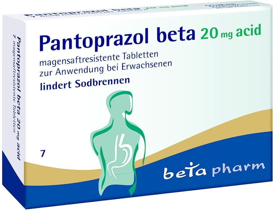 Pantoprazol beta 20 mg acid magensaftresistent Tabletten
