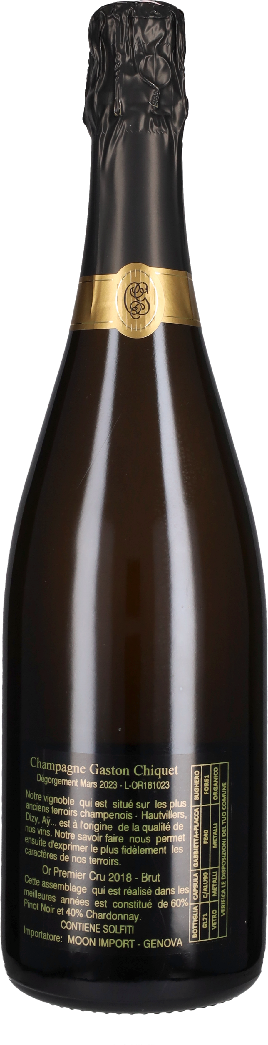 Chiquet Gaston Champagne Brut Premier Cru 'Or' Gaston Chiquet 2018