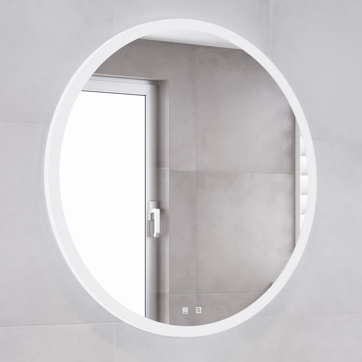 pianura Mia LED bathroom mirror 80 cm with mirror heating