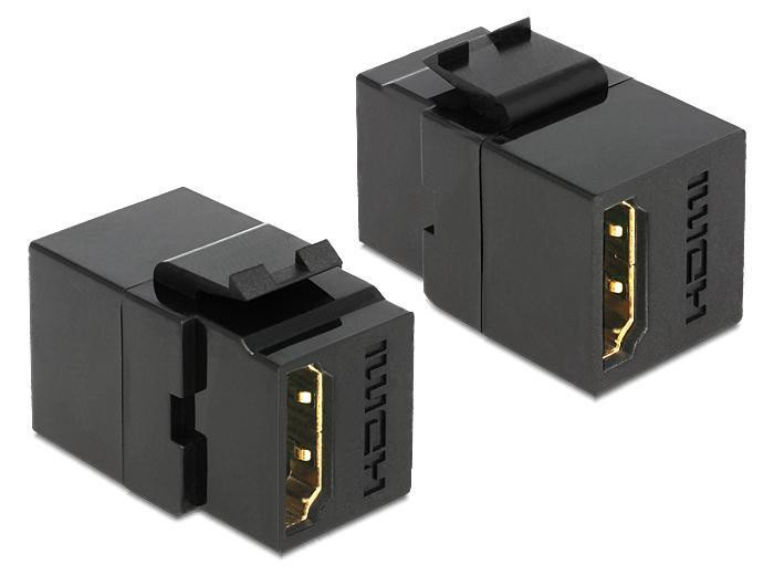 Delock Keystone-module HDMI Keystone-connector Zwart
