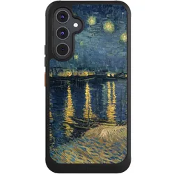Nivocase Hülle für Samsung Galaxy A54 5G Handyhülle NIVOcore Case Schwarz Kunst Malerei (Samsung Galaxy A54 5G), Smartphone Hülle, Schwarz