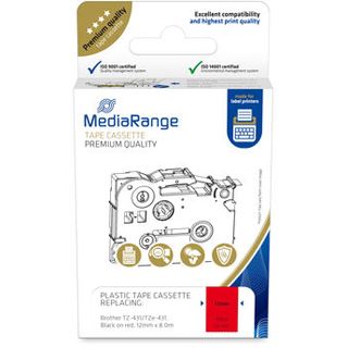 MediaRange Schriftbandkassette 12mm schw/rot Brother TZ-431/TZe-431 8m