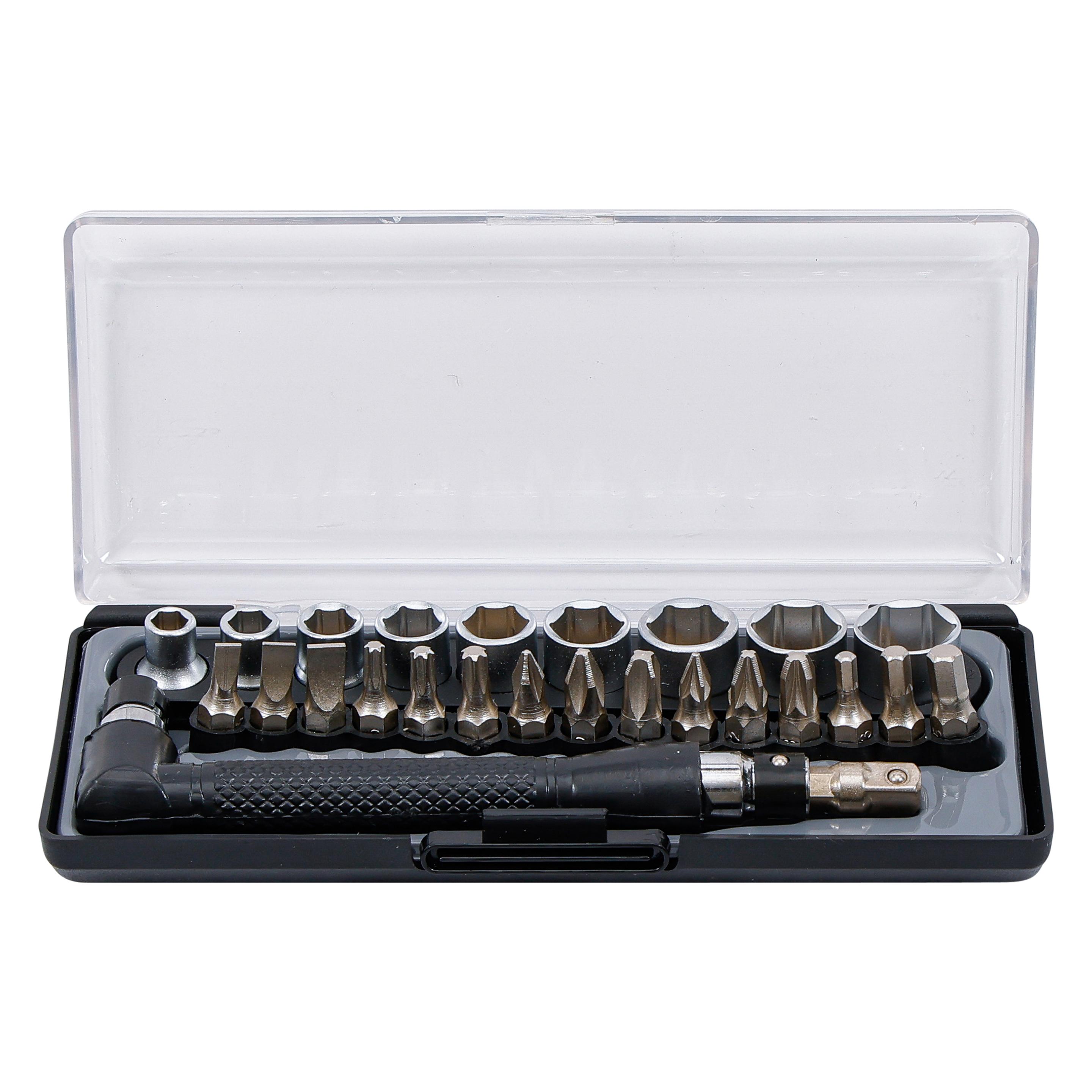 BGS Bit- und Steckschlüssel-/Winkelschrauber-Satz Antrieb 6,3 mm (1/4") 26-tlg. (20802)