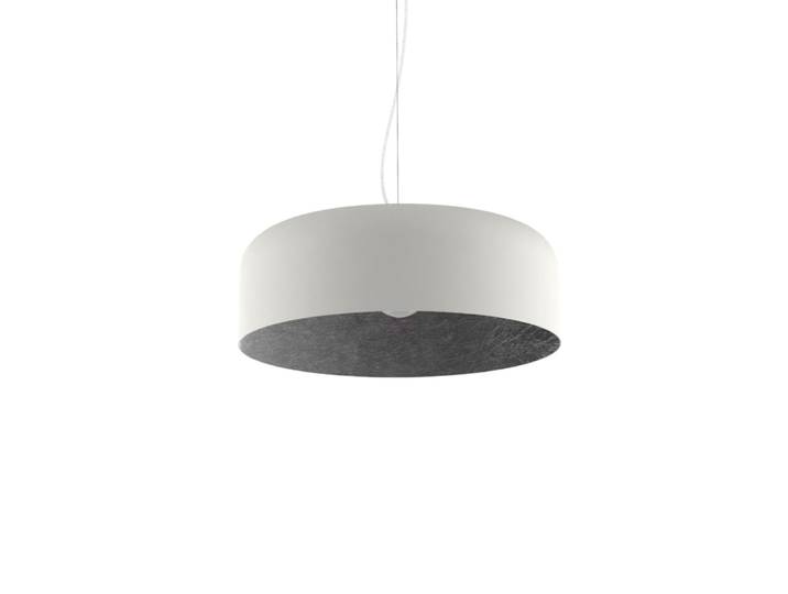 Tuzzi - lampe à suspension en métal argenté bianco e27