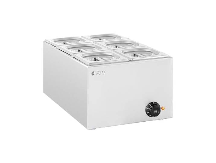 Royal Catering RCBM_GN1/6_1 Bain-marie professionnel 640 W 6 x Bacs GN 1/6 Bain-marie inox