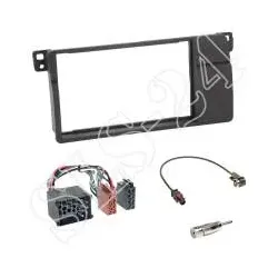 Radioeinbauset 2-DIN BMW 3er (E46) 1998-2007 17-PIN Rund Einbaurahmen Radiobl...