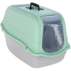 Kerbl Katzentoilette Minka – Hellgrau/Mint (Abmessungen LxBxH 57 x 39 x 41 cm, Gewicht 1,266 kg, Mat (Katzenklo geschlossen), Katzenklo