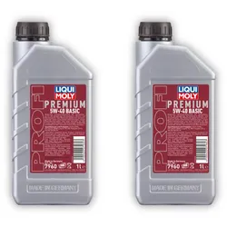 2x Motoröl LIQUI MOLY 7960 Profi Premium 5W-40 Basic 1 Liter u.a. Opel Fiat Porsche