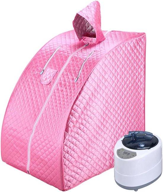 Famanu Dampfbad Zuhause - Persönliche Sauna - Entspannung für Zuhause - 76x88x100cm - Rosa