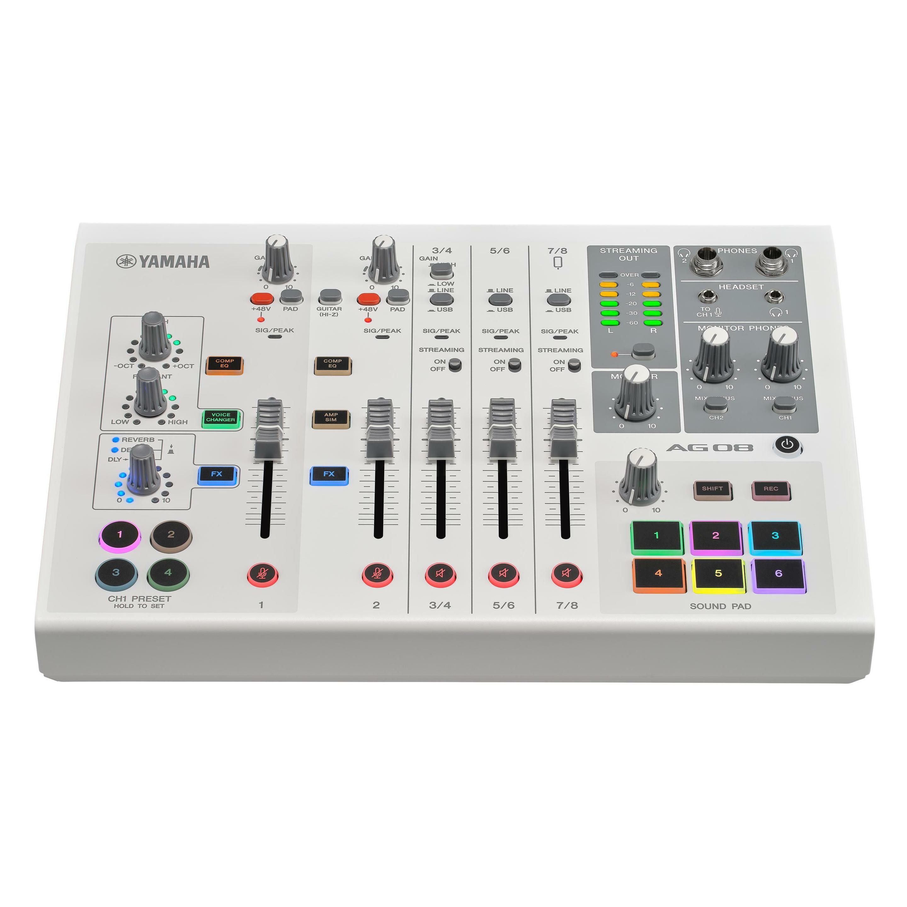 Yamaha AG08 White streaming station (Studio- und Livemixer) (CAG08WH)