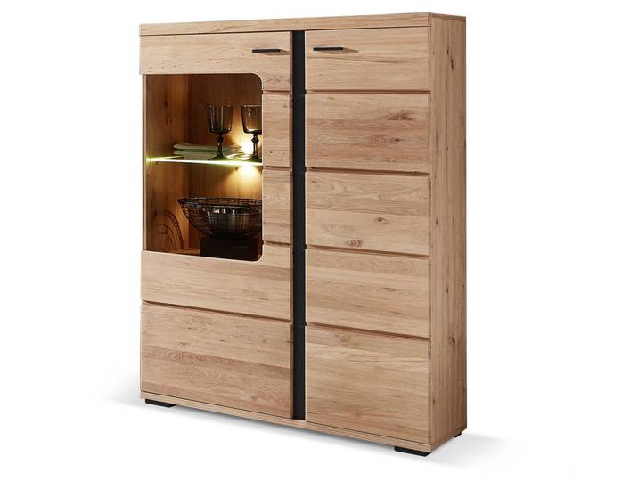 SAN MARINO Vitrine II, Material Teilmassiv, Altesche gebürstet