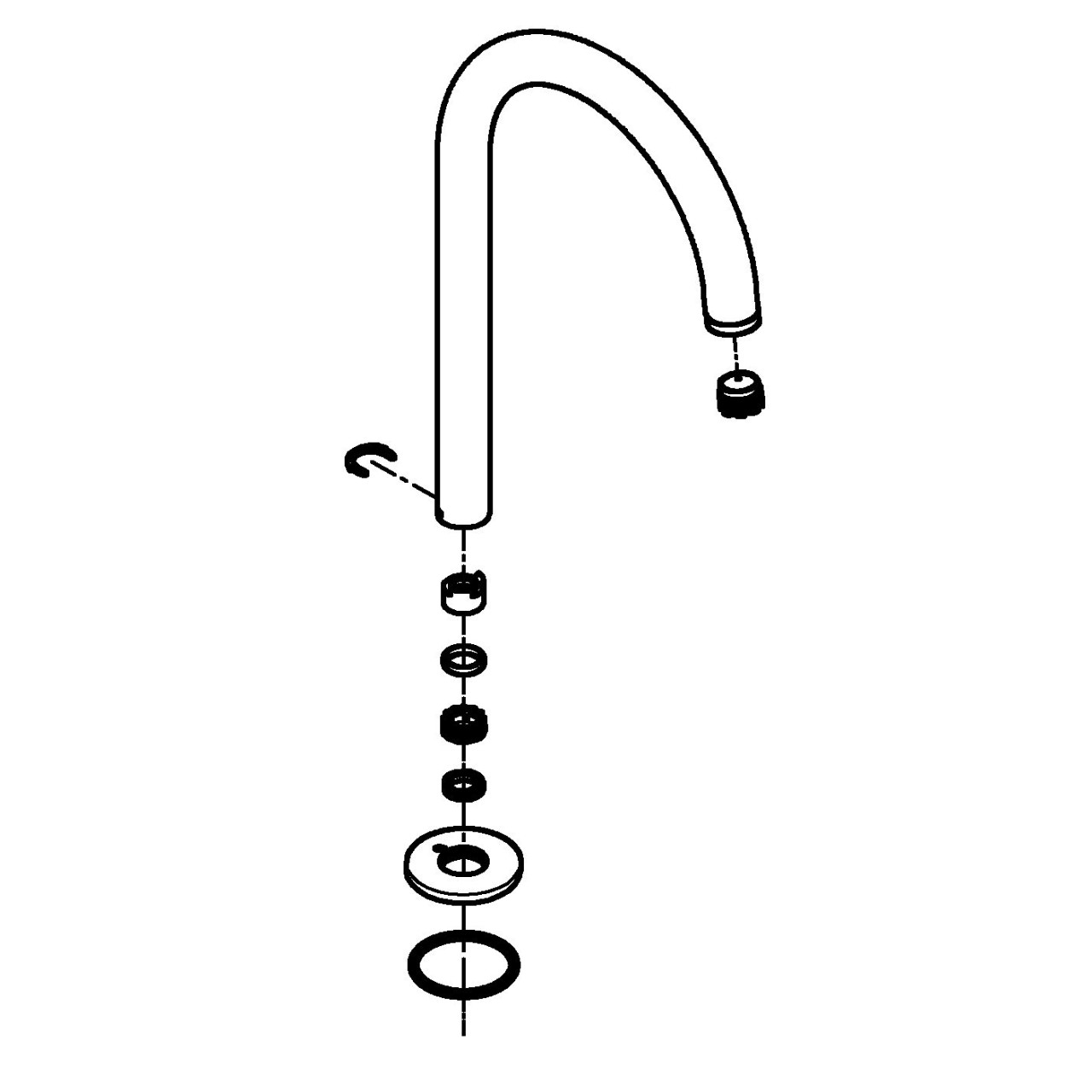 GROHE Auslauf 101298 chrom, 1012980000 1012980000