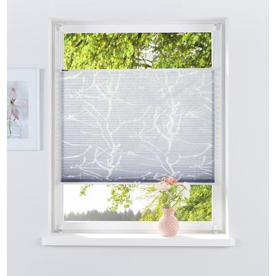 Plissee OTTO HOME "Anna" Gr. 2, grau, B:50cm H:130cm, Obermaterial: 70% Viskose, 30% Polyester, Plissees, transparentes Ästemotiv, Bestseller, Für Fenster & Tür, Sonnenschutz