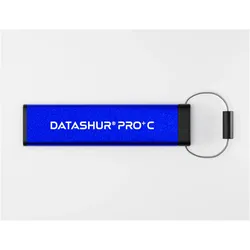 iStorage datAshur PRO+ Type C (128 GB, USB-C), USB Stick, Blau