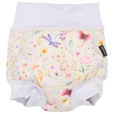 Mikk-Line - Kid's Swim Baby Pant Frill AOP - Badehose Gr 3-6 Months weiß