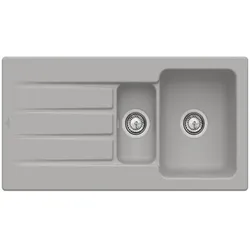 Villeroy & Boch Architectura Einbauspüle 336501KD mit Ablaufgarnitur und Handbetätigung, Fossil