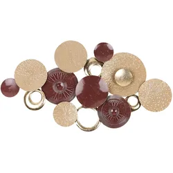 WANDDEKORATION Metall gold/braun Bromine
