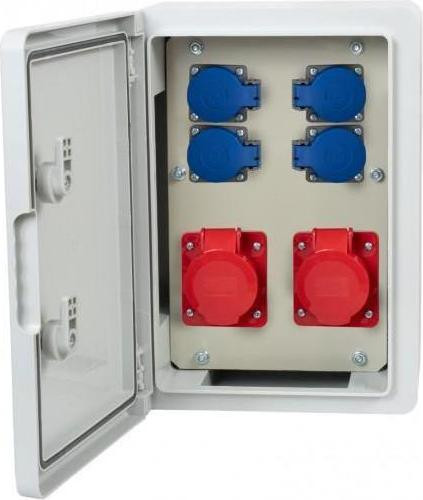 F-ELEKTRO Distributiekast RB-250, 16A/5 polen, 32A/5 polen, 4x230V, IP65