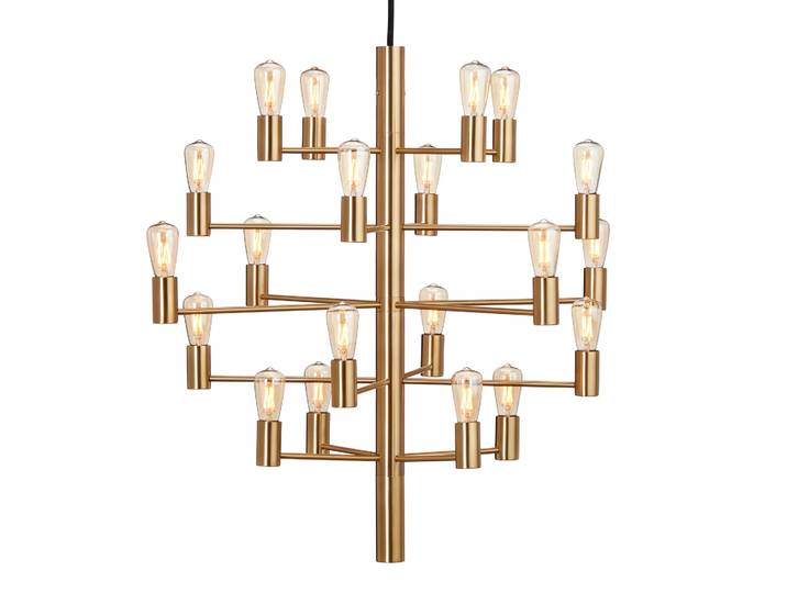 Herstal Manola 20 Kronleuchter Satin brass