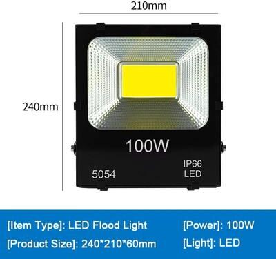 Inspire Select Outdoor LED Flood Light Waterproof Security Spotlight 10W, 20W, 30W, 50W, 70W, 100W & 200W Garden, Garage & Stadium L 100w 3000 K Warm Light