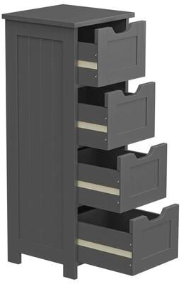 Multicon Wholesale Hub Freestanding Bathroom Storage Cabinet, Grey, Wood Side Organizer, Drawers For Efficient Home Organization Freestanding Bathroom Storage Cabinet, Grey, Wood Side Organizer, Drawers For Efficient Home Organization