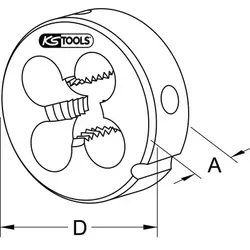 HSS Co Schneideisen M, M10x1,5 - silber