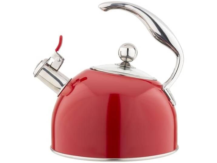 Viking Teekessel aus Edelstahl, 2,5 l, Rot