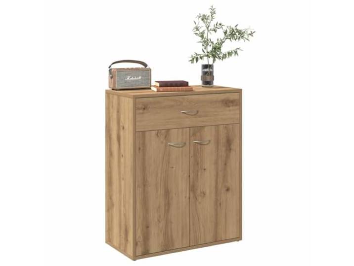 KTHLBRH Sideboard Eiche Handwerk 60 x 30 x 75 cm Spanplatte 2 Türen und eine Schublade, viel Stauraum, Ausstellungsfläche, Montage erforderlich