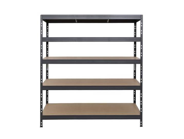 Master Regale Rivet Schwerlastregal mit lackierbaren HDF-Platten, 180x150x45cm (HxBxT), 5 Böden mit je 250kg Tragkraft, anthrazitgrau, praktisches Stecksystem, umweltfreundlich und recycelbar