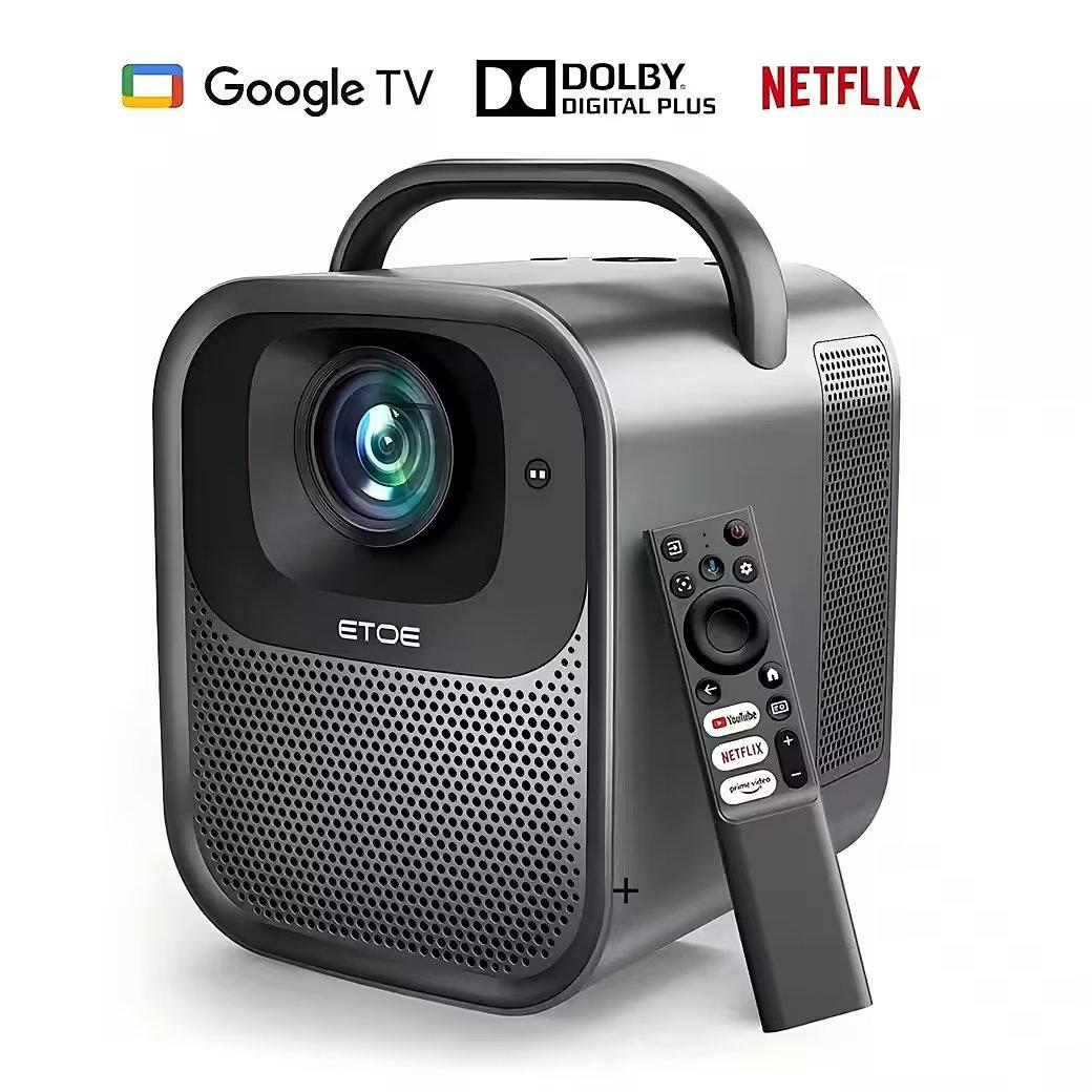 ETOE Seal Pro Beamer, Full HD 1080P, 1300 ANSI, Google TV, 4K-Decoding, Auto Fokus, Dolby Audio, Dualband-WLAN