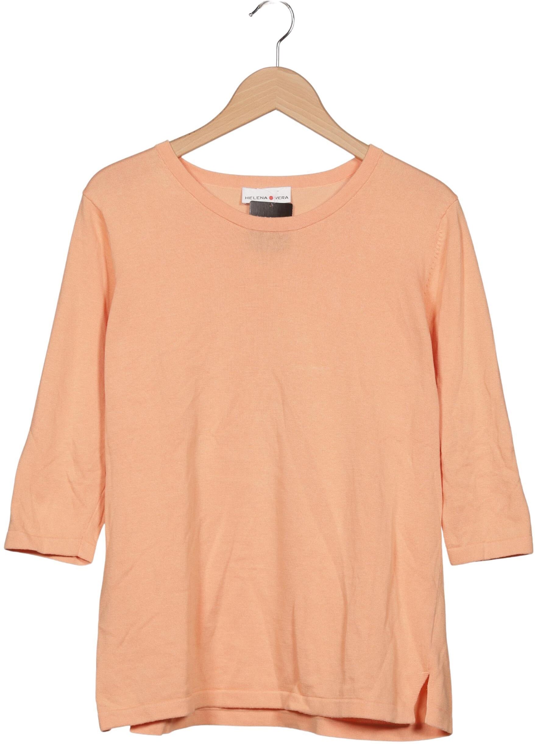 Helena Vera Damen Pullover, Orange, Gr. EU 44, Baumwolle - Second Hand