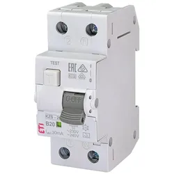 ETI FI-LS-Schalter KZS-2M A, 2-polig, Typ A, B20 / 0,03A, unverzögert